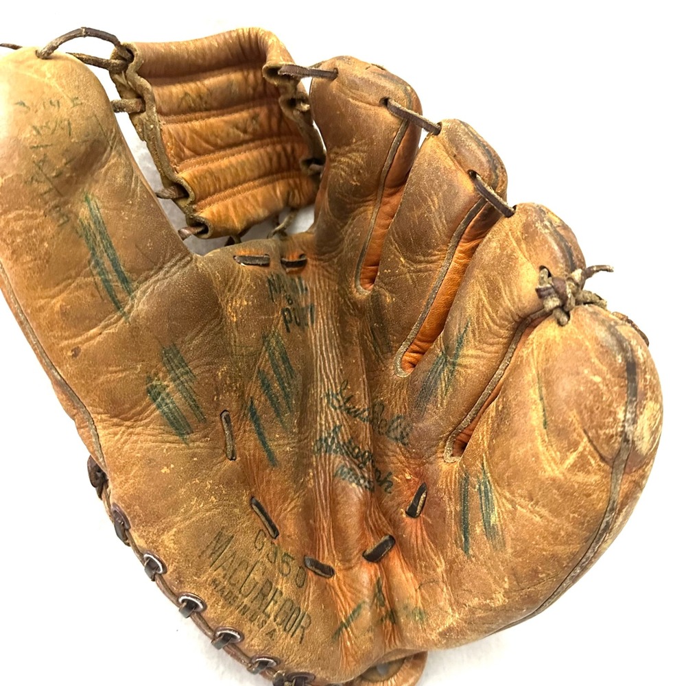 Vintage MacGregor G350 Baseball Glove Autograph Model USA Natural Ball Pocket